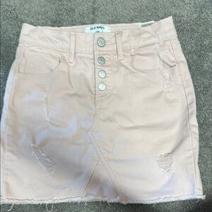 Old Navy girls Pink Denim Skirt